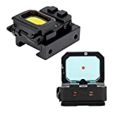 HIDENEL Red Dot Compact Flip Reflex Sight Flip Up Red Dot Sight Red Dot Compact RMR Flip for Mounts and Slides for Outdoor Hunting with Heightened Base for Rifle Pistol Handgun (Black)