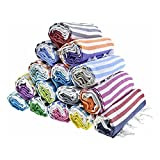 Havluland - Set of 6 - Sale Beach Towels -100% Turkish Cotton Super Soft (71x39) Lightweight - Absorbent and Quick Drying Bath Towel -Oversized Gym Yoga Spa Pool Travel Sandfree Beach Blanket