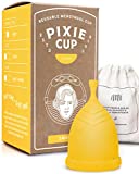 Pixie Menstrual Cup - Ranked 1 for Most Comfortable Reusable Period Cup and Best Removal Stem - Tampon and Pad Alternative - Every Cup Purchased One is Given to a Woman in Need! (Small)