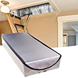 Attic Stairs Insulation Cover for Pull Down Stairway, R-Value 15.5, Extra Thick, Air Tight Attic Stair Cover Door Stairway Ladder Insulator Cover with Easy Zipper Access 25' x 54' x 11'