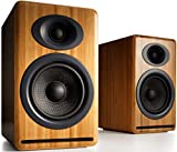 Audioengine P4 Passive Bookshelf Speakers | Home Stereo High-Performing 2-Way Desktop Speakers (Bamboo)