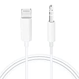 Aux Cord for iPhone, iSkey 3.5mm Aux Cable for Car Compatible with iPhone 13 12 11 XS XR X 8 7 6 iPad iPod for Car Home Stereo, Speaker, Headphone, Support All iOS Version - 3.3ft (White)