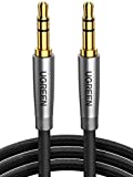 UGREEN 3.5mm Audio Cable Nylon Braided Aux Cord Male to Male Stereo Hi-Fi Sound for Headphones Car Home Stereos Speakers Tablets Compatible with iPhone iPad iPod Echo More 3FT
