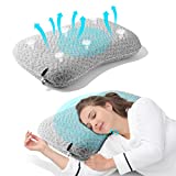 Bedokey Memory Foam Pillows, SoundSense Vibrating Pillow Detects Snoring Sounds Pillow,Breathable Neck Support Pillows for Side, Back, Stomach Sleepers
