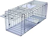Faicuk Large Collapsible Humane Live Animal Cage Trap for Raccoon, Opossum, Stray Cat, Rabbit, Groundhog and Armadillo - 32' x 11' x 13'