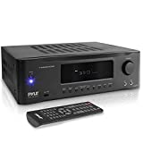 5.2-Channel Hi-Fi Bluetooth Stereo Amplifier - 1000 Watt AV Home Speaker Subwoofer Sound Receiver with Radio, USB, RCA, HDMI, Mic In, Wireless Streaming, Supports 4K UHD TV, 3D, Blu-Ray - Pyle PT694BT