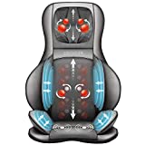 Comfier Neck and Back Massager with Heat- Shiatsu Massage Chair Pad Portable with Compress & Rolling,Kneading Chair Massager for Full Back,Neck & Shoulder, Full Body