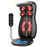 Back Massager with Heat, RENPHO Chair Massage Pad, Shiatsu and Rolling Back and Neck Massager for Chair, Massage Cushion with Heat, Height Adjustable Massage Seat, for Shoulders, Full Body