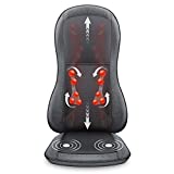 Comfier Full Back Massager with Heat -3D/4D Shiatsu Massage Seat Cushion with 10 Massage Nodes, Massage Chair Pad, Rolling Kneading Massage Pads for Back