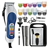 Wahl Clipper Color Pro Complete Haircutting Kit with Easy Color Coded Guide Combs - Electric Razor for Trimming & Grooming Men, Women, & Children - Model 79300-1001M
