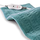 Sunbeam, Heating Pad For Pain Relief XL King Size SoftTouch 4 Heat Settings With AutoOff 12Inch x 24Inch, Teal