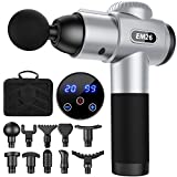 TOLOCO Massage Gun, Upgrade Percussion Muscle Massage Gun for Athletes, Handheld Deep Tissue Massager, Father's Day Gifts from Daughter Son Wife, Gifts for Men Women, Silver