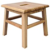 eHemco Solid Hardwood Step Stool, 12.25 Inches, Natural