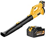 Cordless Leaf Blower - BHY 320 CFM 150 MPH Battery Leaf Blower with 4.0Ah Battery & Charger , 2 Section Tubes, 6-Speed Dial, Electric Leaf Blower for Dust, Snow Debris,Yard, Work Around The House