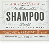J·R·LIGGETT'S All-Natural Shampoo Bar, Virgin Coconut and Argan Oil - Support Strong and Healthy Hair - Nourish Follicles with Antioxidants and Vitamins-Detergent and Sulfate-Free, One 3.5 Ounce