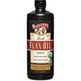 Barlean's Fresh Flaxseed Oil from Cold Pressed Flax Seeds - 7,640mg ALA Omega 3 Fatty Acids for Improving Heart Health - Vegan, USDA Organic, Non-GMO, Gluten Free - 32-Ounce