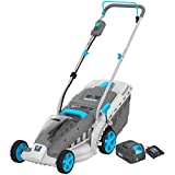 Cordless Lawn Mower, 18 Inch Lightweight Lawn Mower, 40V Lithium-ion Lawnmower w/Brushless Motor, 5 Cutting Heights Adjustable -Low Noise 2 in 1 Push Mower