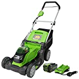 Greenworks 40V 17' (2-In-1) Push Lawn Mower, 4.0Ah Battery and Charger Included