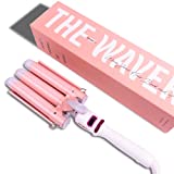 INH Beach Waver Curling Iron | Hair Waver 3 Barrel Ceramic Curler Wand, Digital Temperature Control, Rotating Cord, Thick and Long Hair - 25mm | Insert Name Here Waver