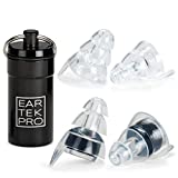 High-Fidelity Concert Earplugs by EarTekPro - Reusable Noise-Reduction Ear Plugs Set with Two Sizes Included - for Rave, Live Music, Festivals, Marching Bands, Loud Events, Fitness Classes