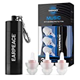 EarPeace Concert Ear Plugs - Reusable High Fidelity Earplugs - Hearing Protection for Music Festivals, DJs, Musicians, Motorcycles, Raves, Work & Airplane Noise Reduction (Black Case - Standard Plugs)