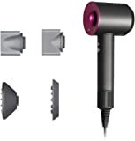 Dysons Supersonic Hair Dryer，Noise Reduction Design / Constant Temperature Technology，3 Speed & 4Heat Settings /Fuchsia