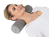 Cervical Neck Roll Memory Foam Pillow, Bolster Pillow, Round Neck Pillows Support for Sleeping | Bolster Pillow for Bed, Legs, Back and Yoga