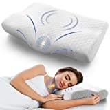 Cervical Pillow for Neck Pain Relief,Bed Pillow for Sleeping，Ergonomic Memory Foam Pillows，Neck Support for Stomach, Side Sleepers, Orthopedic Contour Pillow(White)