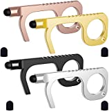 Handy Non-Touch Door Opener,Heavy-duty Reusable Stylus Keychain Tool - Safe Touch Tool - Germ Key Tool (4 Pack）