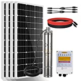 ECO-WORTHY 24V 400W Submersible Solar Well Pump Kit, 3'' Solar Water Pump, 16ft Cable for Off-grid Area Irrigation, Water Supply, Circulation, Garden