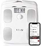 InBody H20B Smart Full Body Composition Analyzer Scale - BMI, Body Fat, Muscle Mass - Bluetooth Connected - Soft White