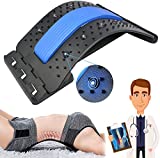 Back Stretcher, Back Cracker, 4-Level Lower Back Pain Relief Products, Back Pain Cracking Device Spine Board Deck Back Popper for Herniated Disc, Sciatica, Scoliosis, Lower and Upper Back Support
