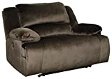 Signature Design by Ashley Clonmel Upholstered Power Zero Wall Wide Seat Recliner with Adjustable Positions, Brown