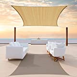 ColourTree Custom Size Order to Make 16' x 20' Sand Rectangle TAPR1620 Sun Shade Sail Canopy Mesh Fabric UV Block - Commercial Heavy Duty - 190 GSM - 3 Years Warranty (We Make Custom Size)