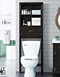 Spirich Home Bathroom Shelf Over The Toilet, Bathroom Cabinet Organizer Over Toilet, Space Saver Cabinet Storage (Espresso)
