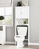 Spirich Home Bathroom Shelf Over-The-Toilet, Bathroom SpaceSaver, Bathroom Storage Cabinet Organizer,White