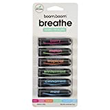 Aromatherapy Nasal Stick (6 Pack) by BoomBoom | Boosts Focus + Enhances Breathing | Provides Fresh Cooling Sensation | Made with Essential Oils + Menthol (Variety Pack)