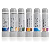 Brookstone Aromatherapy Inhaler | Essential Oil Inhaler for Stress Relief Stuffy Nose Relief and General Aromatherapy Benefits | Variety 6 Pack