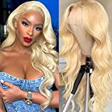 AGIWAT Blonde Lace Front Wigs Human Hair 13x4 Body Wave 613 HD Transparent Lace Front Wig Human Hair Pre Plucked with Baby Hair 150% Density Brazilian Virgin Lace Frontal Wigs 20 inch