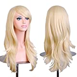 AneShe Wigs 28' Long Wavy Hair Heat Resistant Cosplay Wig for Women (Light Blonde)