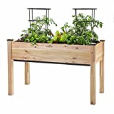 CedarCraft Self-Watering Elevated Cedar Planter (22” x 48” x 30' H) - Flexibility of Container Gardening Convenience of Self-Watering. Grow Healthier, More Productive Plants. No Tools Required