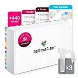 tellmeGen DNA Test Advanced Family: 3 DNA Ancestry Tests, Complete Health, Personal Traits and Wellness Study - Family DNA Testing | +440 Lifetime Updated Online Reports