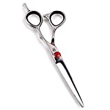 Tokko Katana Classic Professional Razor Edge 440C Japanese Stainless Steel Hair Cutting Scissors 6.5' Barber Shears With Adjustment Screw and Leather Case