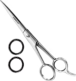 Utopia Care Hairdressing Scissors Hair Scissors,6.5 Inch Hair Cutting Scissor, Premium Stainless Steel Razor with Sharp Edge Blade & Salon Scissors, for Men, Women, Barber, Kids, Adults, Pets (Silver)