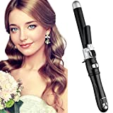 Hair Curling Wands Auto Curling Irons Automatic Hair Curler 28mm/32mm Curl Hair Waving Irons Hair Styling Irons Hair Crimper Hair Waver 30s Instant Heat Wand 110-220v (28mm/1.1' Curl, Black)