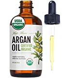 Argan Oil for Hair and Skin - Kate Blanc Cosmetics. 100% Pure Cold Pressed Organic Argan Hair Oil for Curly Frizzy Hair. Stimulate Growth for Dry Damaged Hair. Moroccan Skin Moisturizer (Light 4oz)