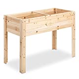 Cedar Raised Planter Box with Legs – Elevated Wood Raised Garden Bed Kit – Grow Herbs and Vegetables Outdoors – Naturally Rot-Resistant - Unmatched Strength Lasts Years (4x2) by Boldly Growing
