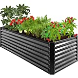 Best Choice Products 8x4x2ft Outdoor Metal Raised Garden Bed, Deep Root Planter Box for Vegetables, Flowers, Herbs, and Succulents w/ 478 Gallon Capacity
