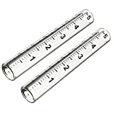 ROUSHUN 5' Capacity Rain Gauge Glass Replacement Tube for Yard Garden Outdoor Home (Pack of 2)