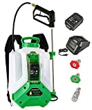 ALIENTABI Battery Powered Backpack Sprayer 4 Gallon, Doubled The Capacitance, Equipped with a Big Pump, 4.9Ah Ultra-Long Power Supply Lithium Battery Waterproof Sprayer for Spraying, Cleaning